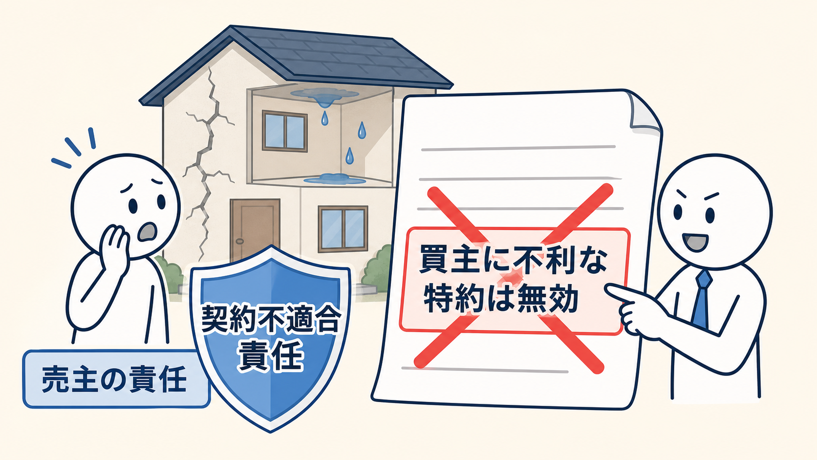 契約不適合責任について民法より買主に不利な特約は、一定の場合を除き無効になる。